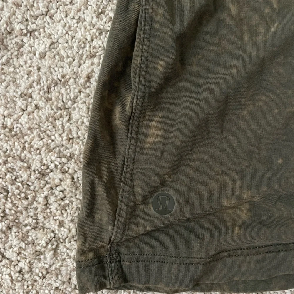 Lululemon All Yours Basic Tee Burnout Olive Green and Love Tank Stripe 6 - Picture 4 of 4